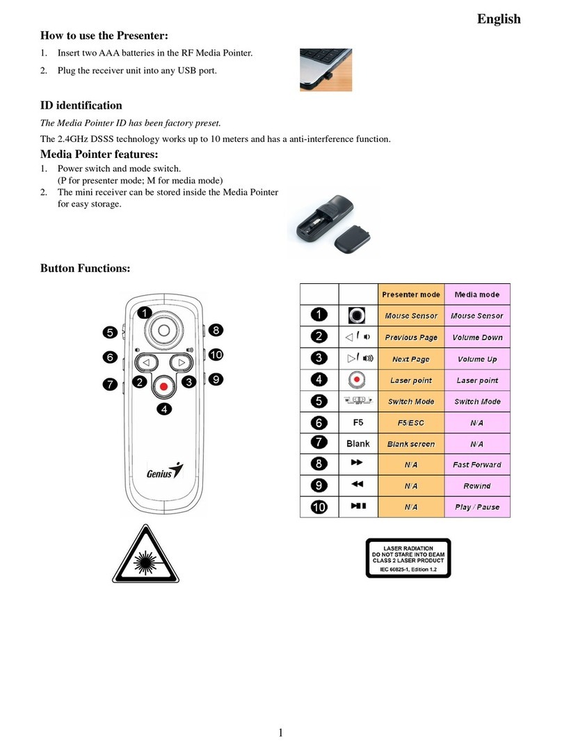Genius Media Pointer T905 user manual