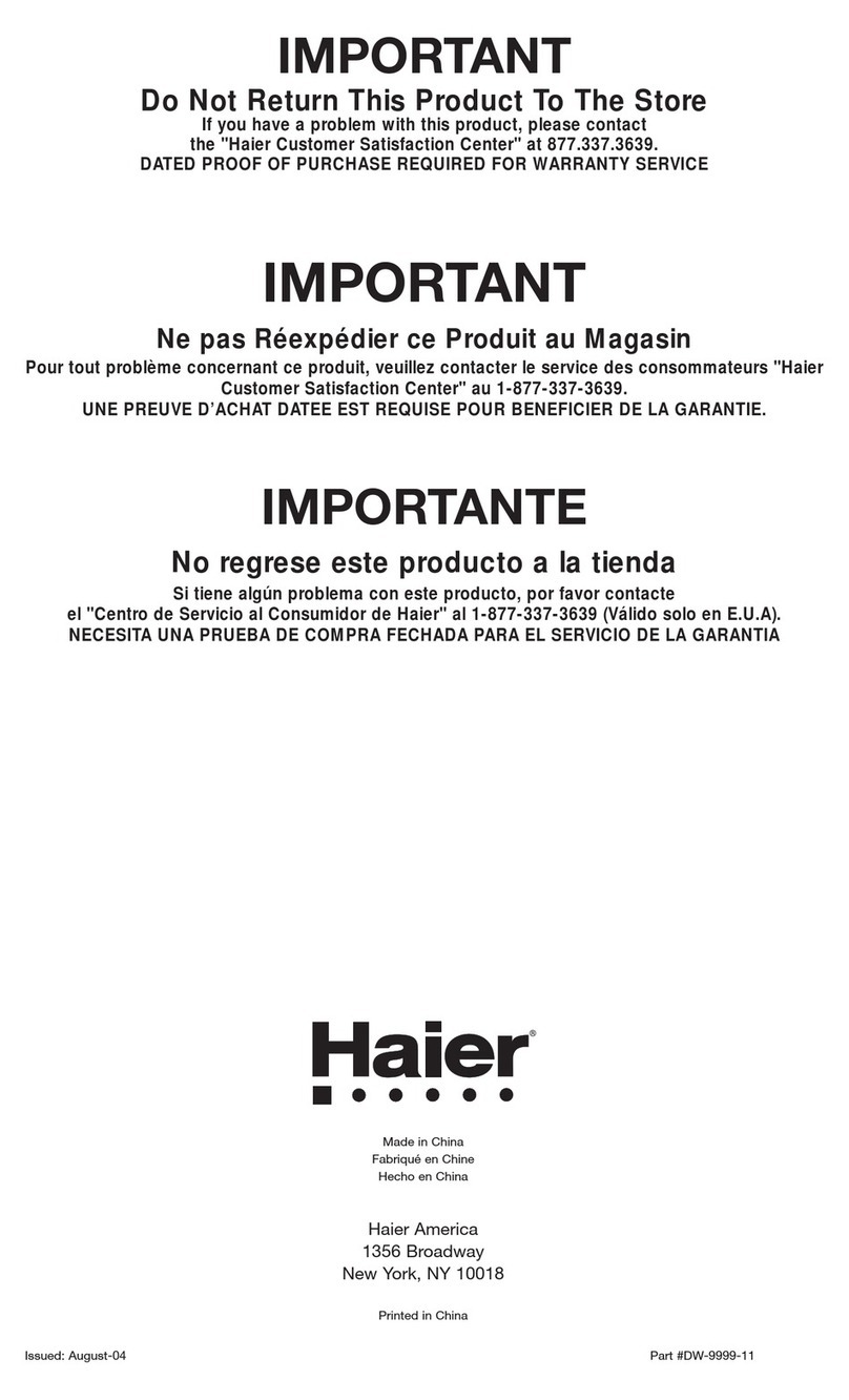 Haier HDB24EA User manual