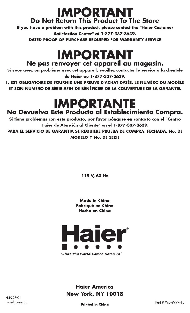 Haier HLP22P User manual Haier HLP22P User manual