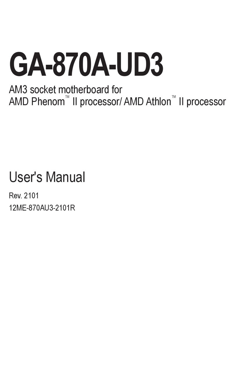 Gigabyte GA-870A-UD3 user manual