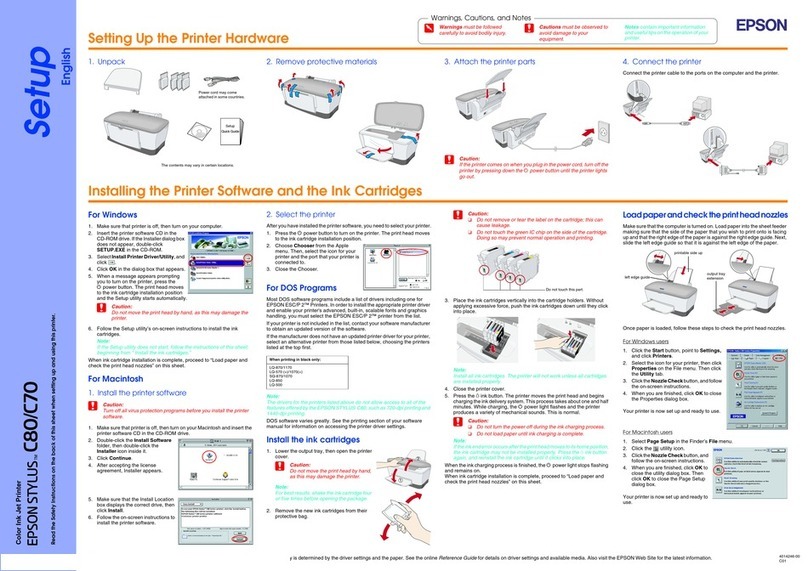 Epson Stylus Color C70 Manual