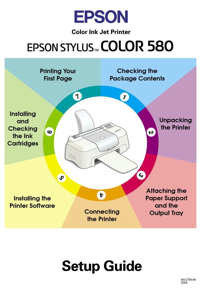 Epson STYLUS COLOR 580 User manual