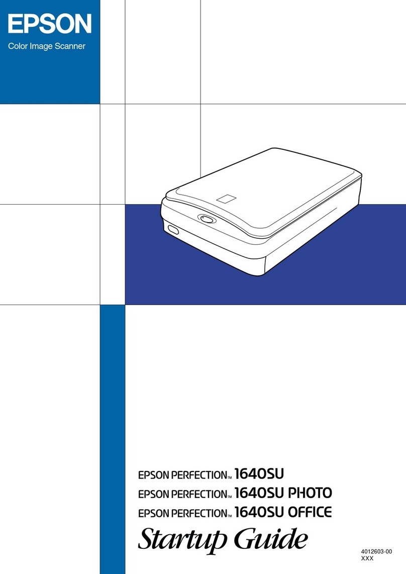 Epson 1640SU - Perfection Photo Scanner Startup guide