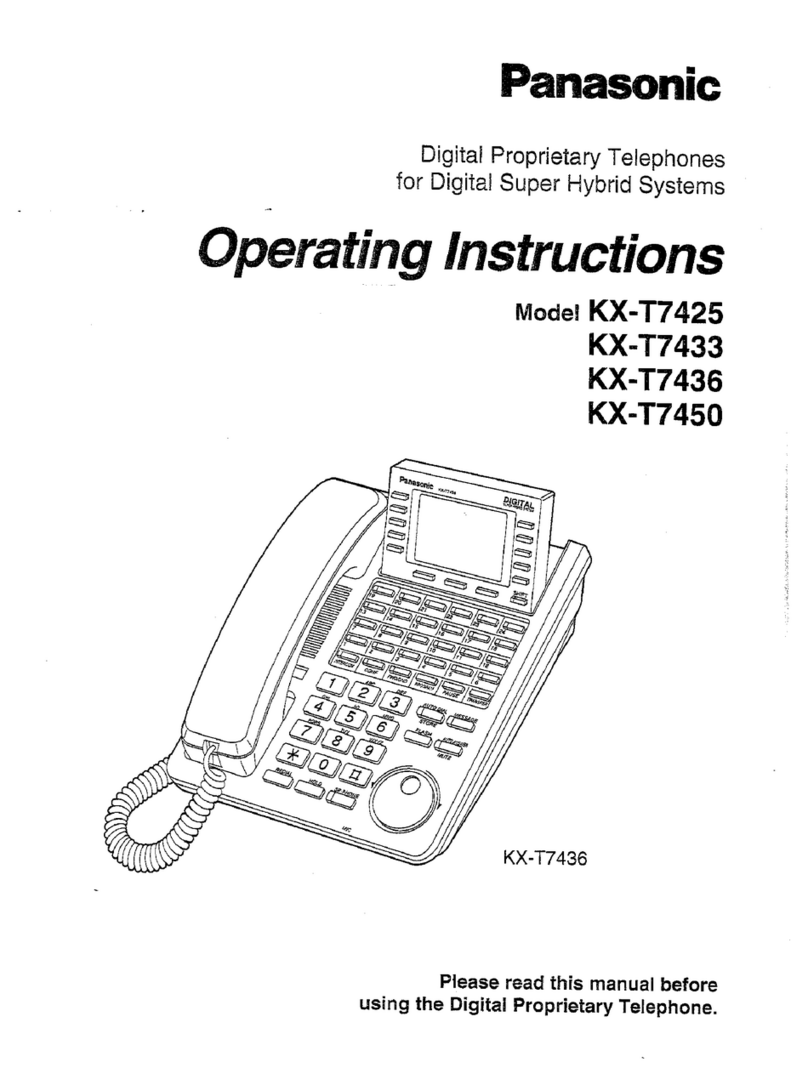 Panasonic KX-T7433 User manual