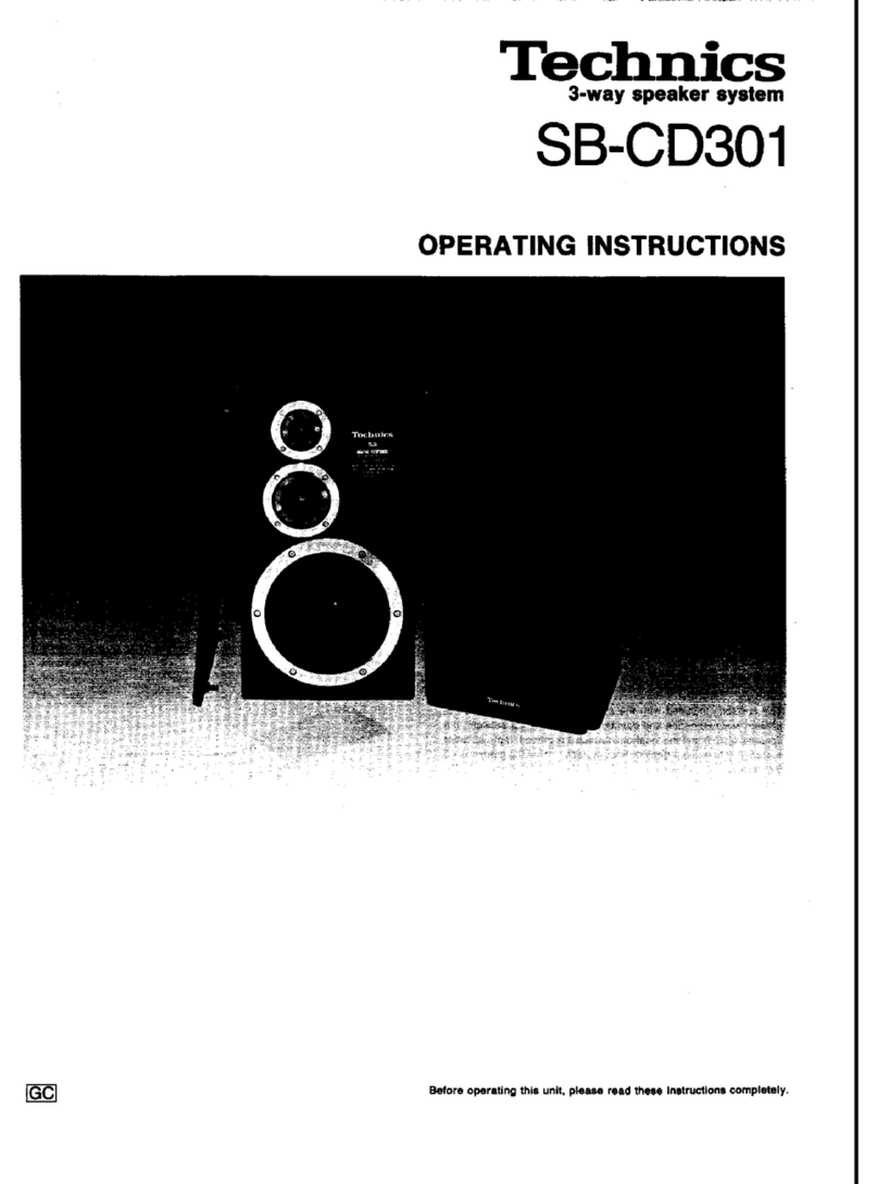 Technics SB-CD301 User manual Technics SB-CD301 User manual