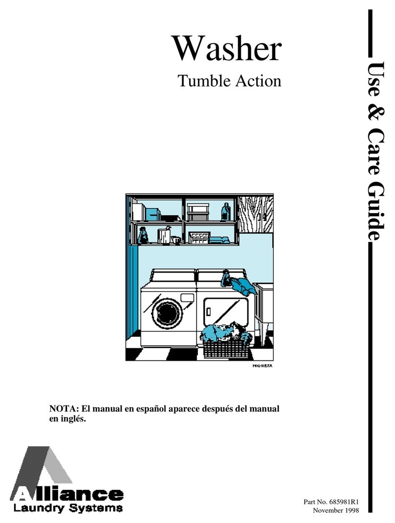 Alliance Laundry Systems 685981R1 User manual