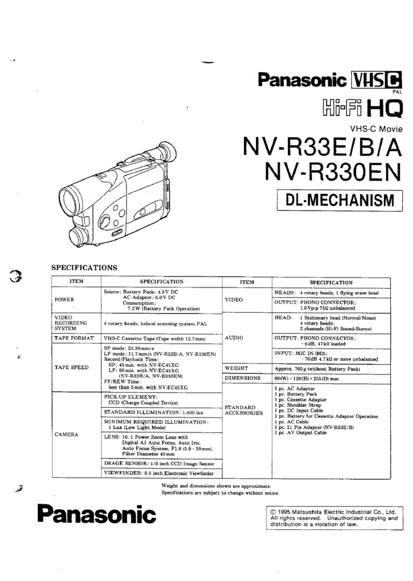 Panasonic NV-R33E User manual