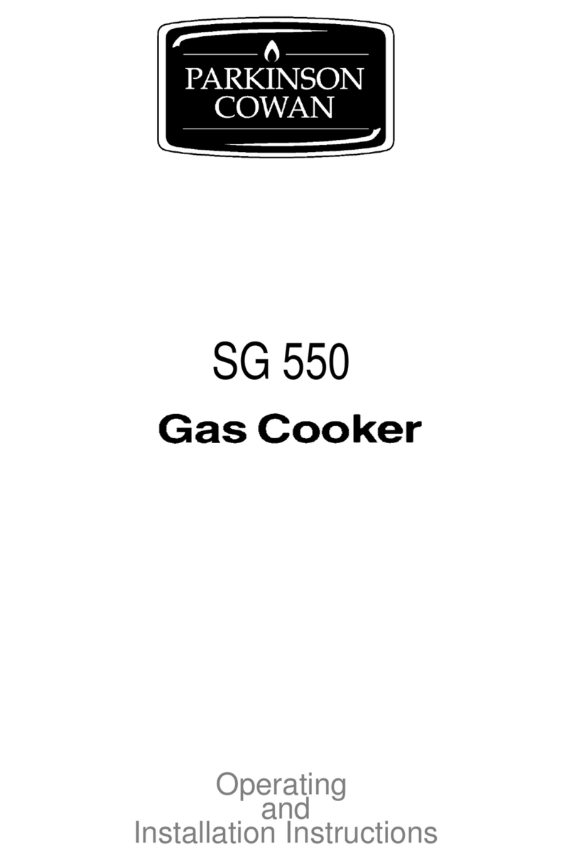 Parkinson Cowan SG 550 Operating and installation instructions