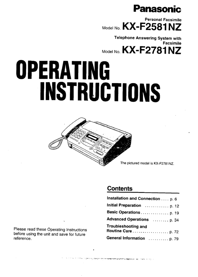 Panasonic KX-F2781NZ operating instructions