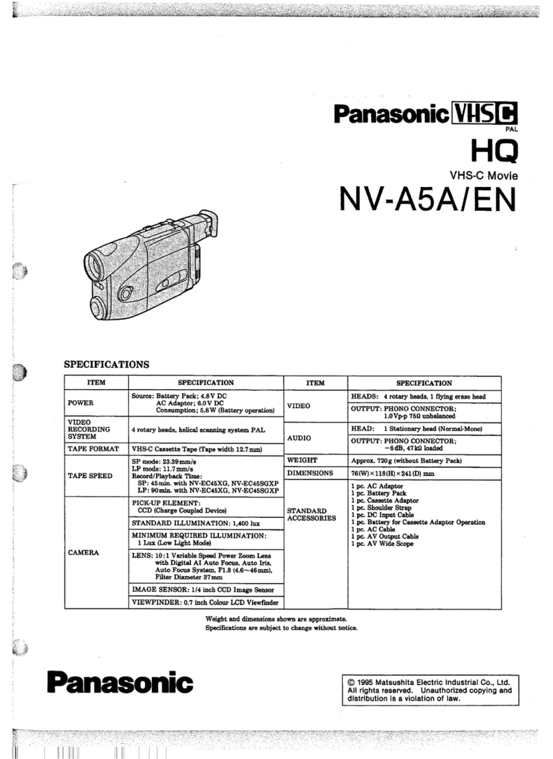 Panasonic NV-A5A User manual
