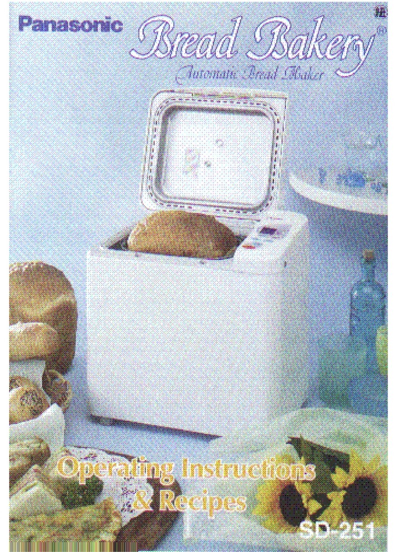 Panasonic Bread Bakery SD-251 Operating instructions & recipes