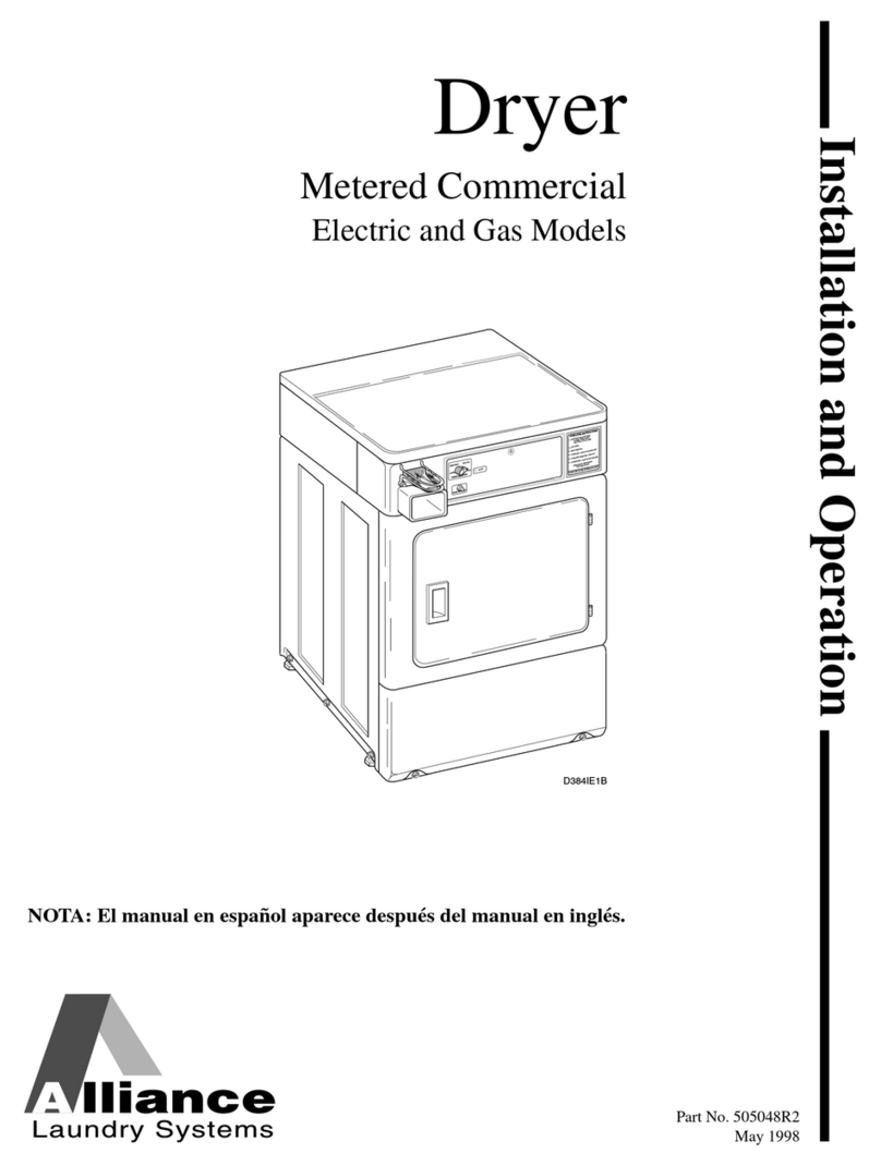 Alliance Laundry Systems 505048R2 Installation and operation