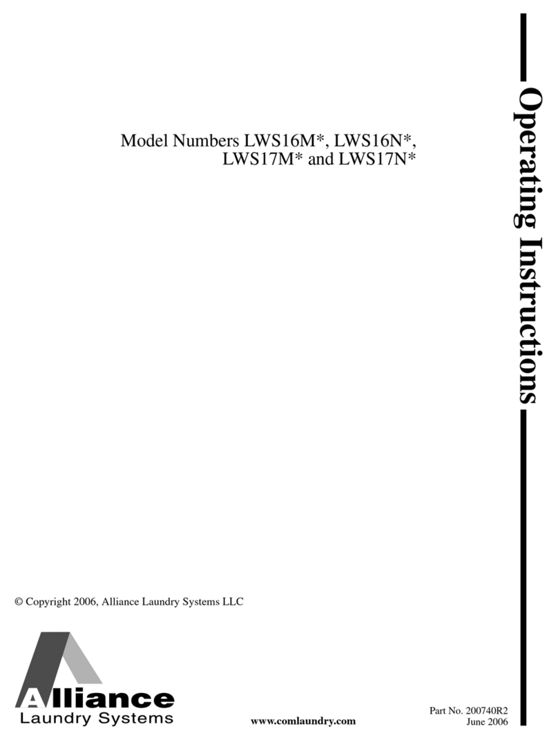 Alliance Laundry Systems LWS16M series User manual