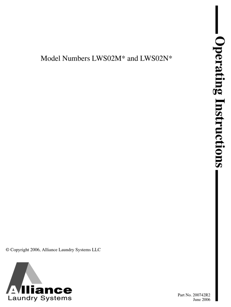 Alliance Laundry Systems LWS02M series User manual