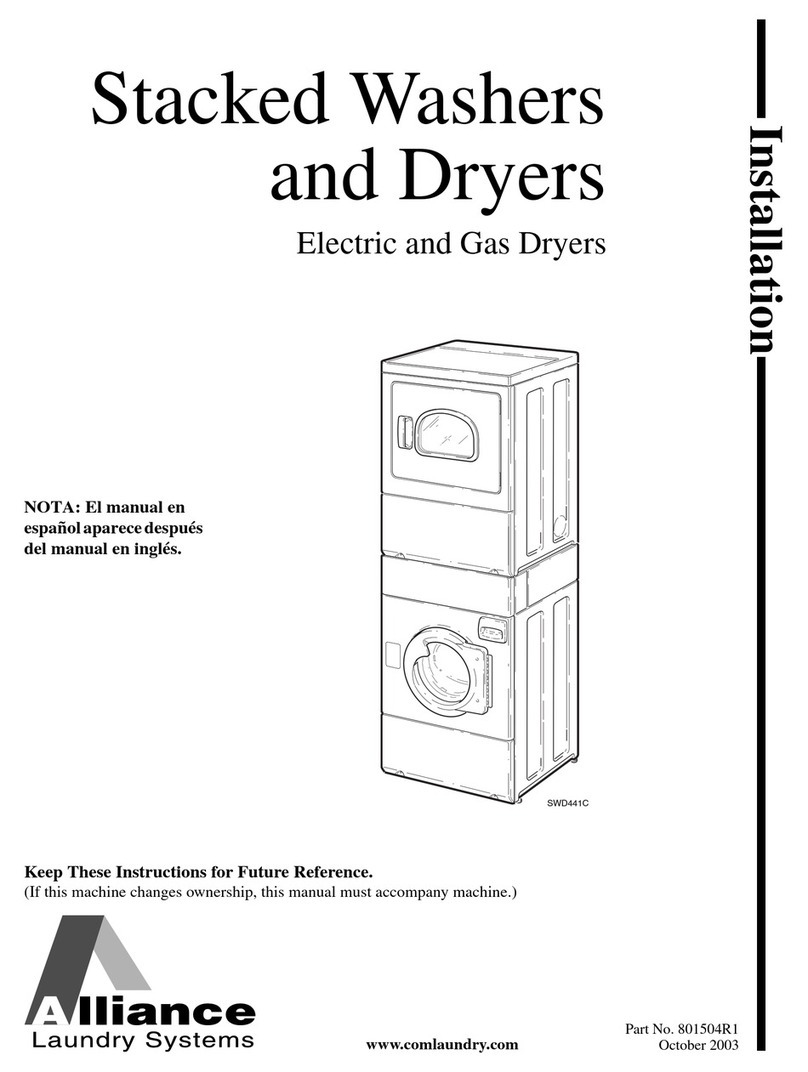 Alliance Laundry Systems 801504R1 User manual
