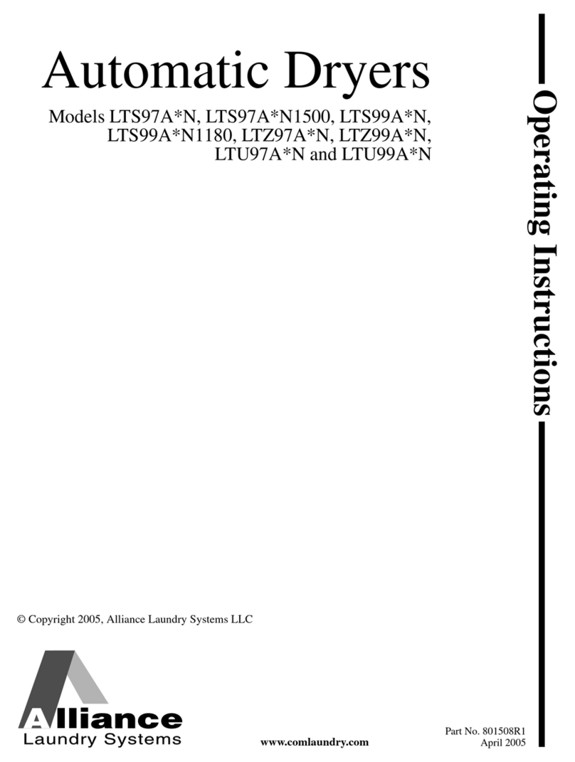 Alliance Laundry Systems LTS97A*N User manual