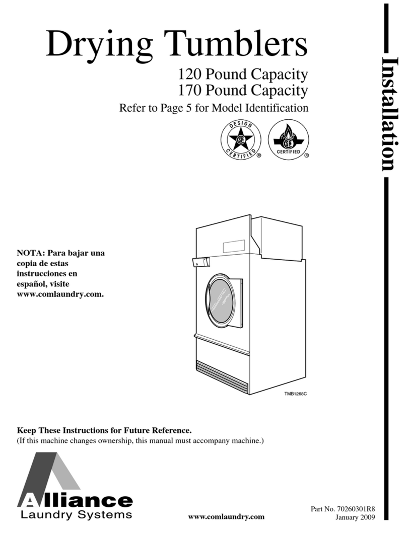 Alliance Laundry Systems 70260301?8 User manual