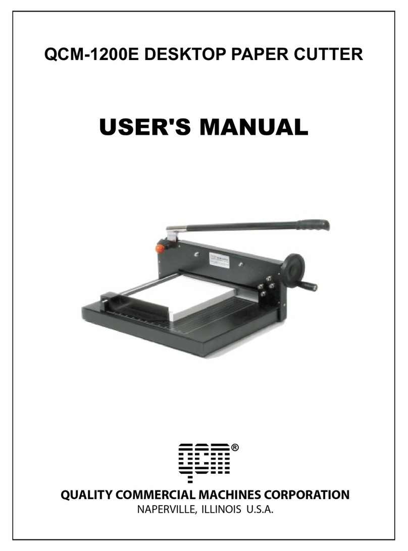 Quality Commercial Macines QCM-1200E User manual