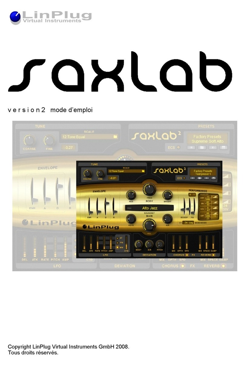 LinPlug SaxLab Mode d'emploi