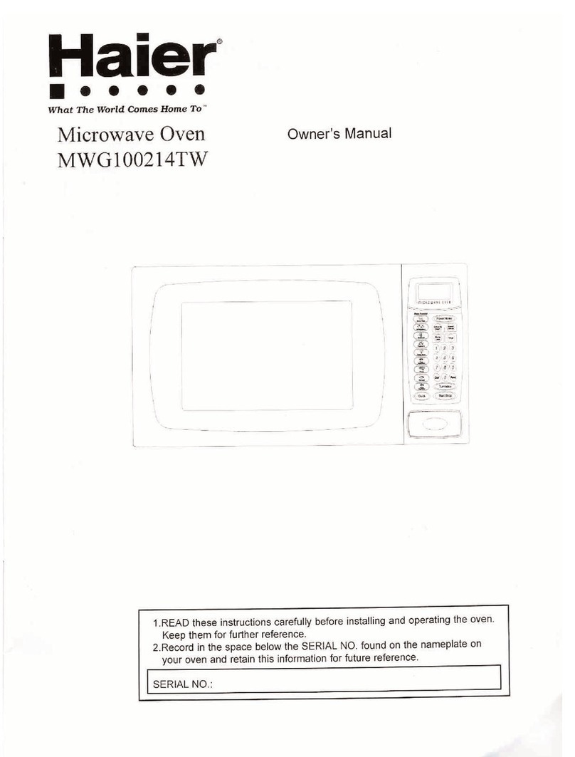 Haier MWG100214TW User manual