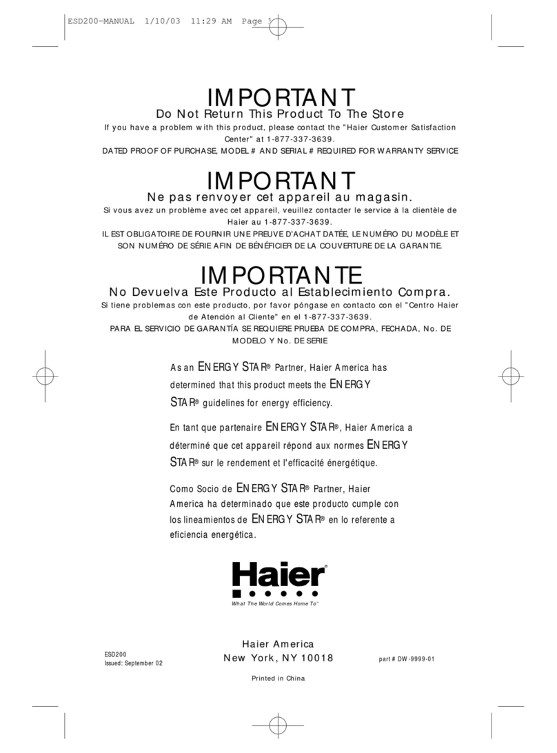 Haier ESD200 user manual