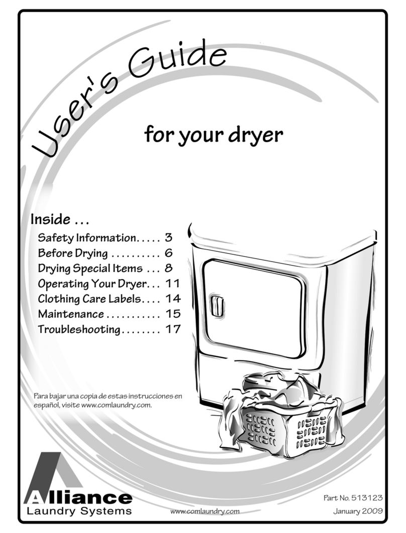 Alliance Laundry Systems 513123 User manual