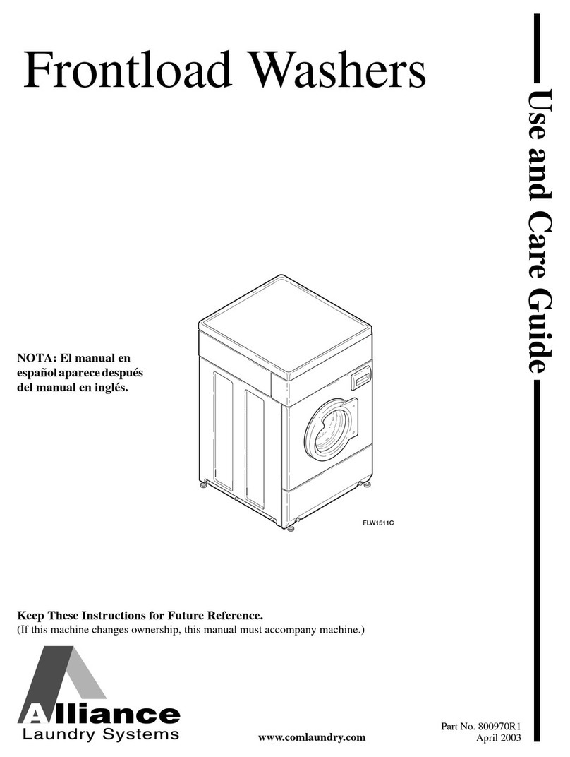 Alliance Laundry Systems 800970R1 User manual