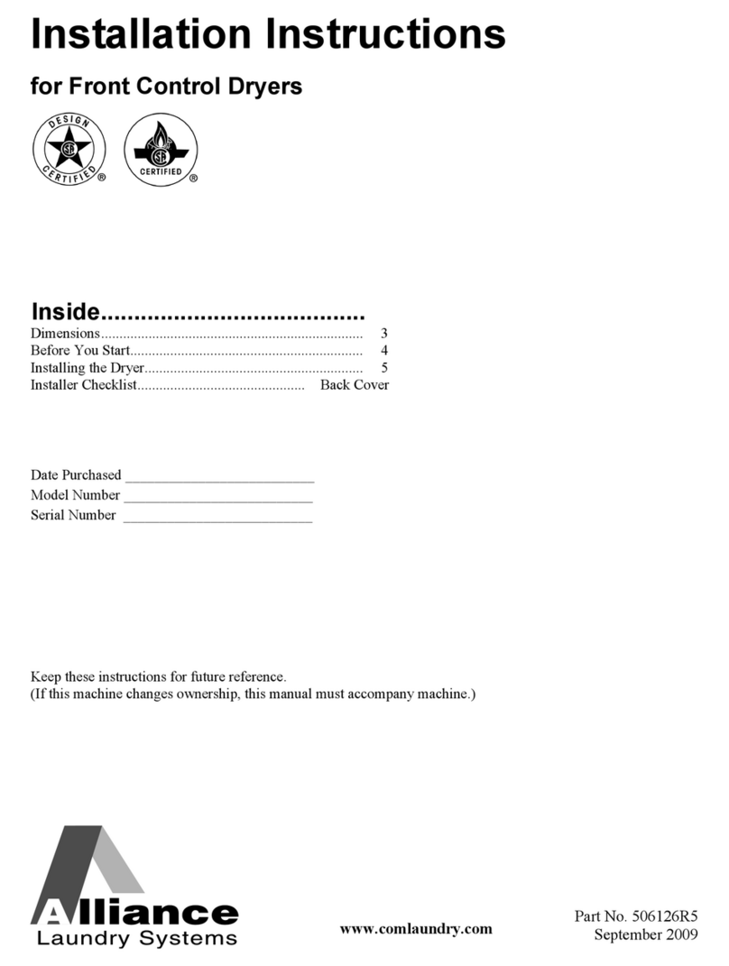 Alliance Laundry Systems 506126R5 User manual Alliance Laundry Systems 506126R5 User manual