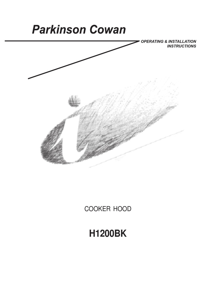 Parkinson Cowan H1200BK Operating & installation instructions