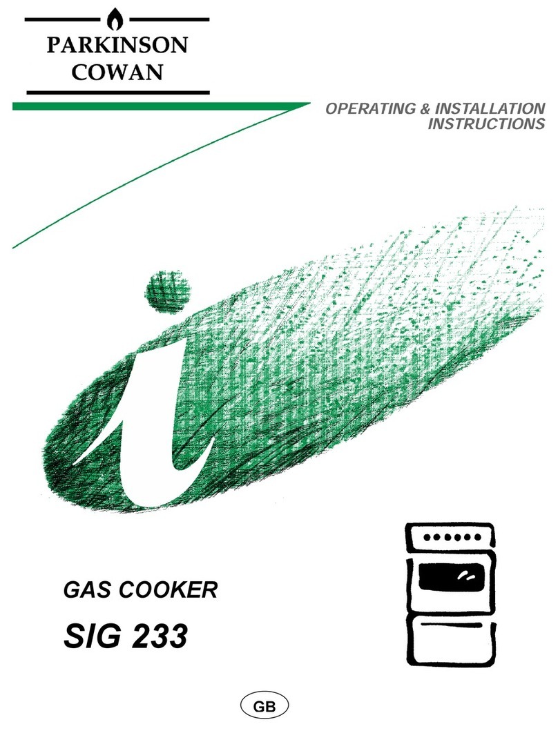 Parkinson Cowan SIG 233 Operating and installation instructions