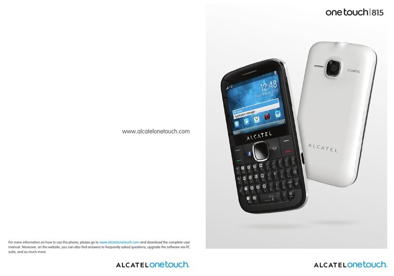 Alcatel One Touch 815 user manual