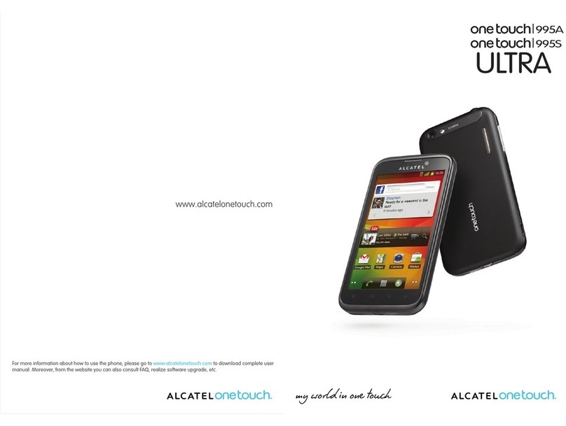 Alcatel One Touch 995S Ultra User manual Alcatel One Touch 995S Ultra User manual
