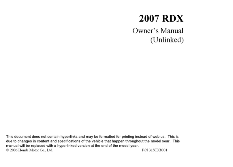 Acura RDX 2007 owner's manual