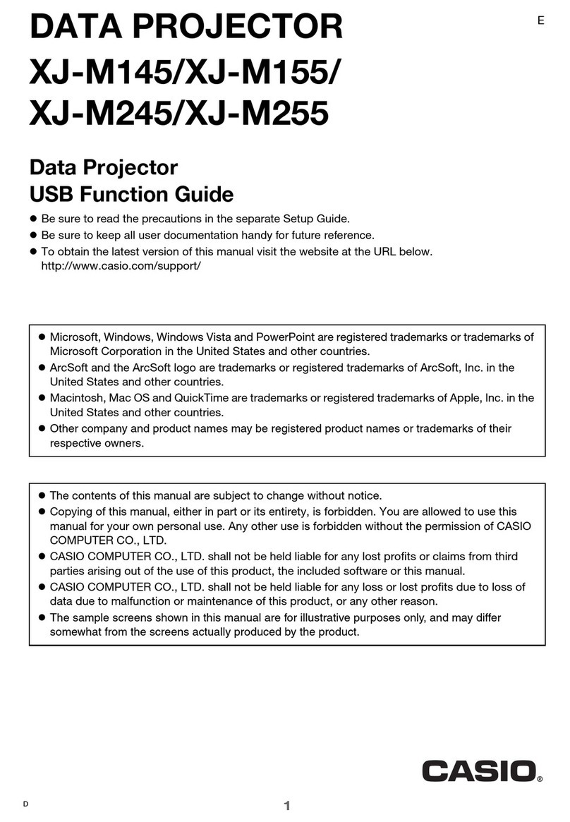 Casio XJ-M255 Instruction and safety manual