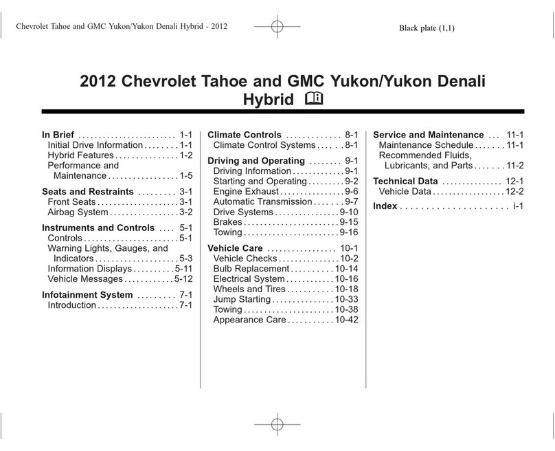 GMC 2012 Yukon User manual