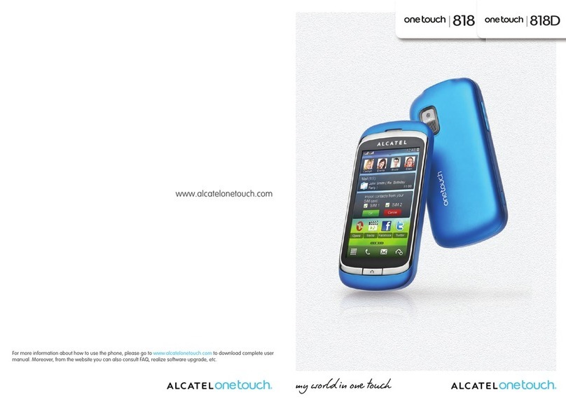 Alcatel One Touch 818 user manual