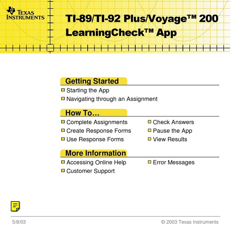 Texas Instruments Voyage 200 Manual