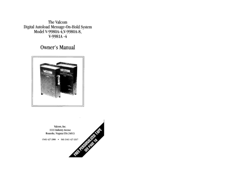 Valcom V-9980A-4 owner's manual