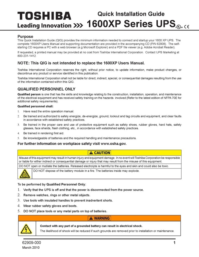 Toshiba 1600XP SERIES User manual