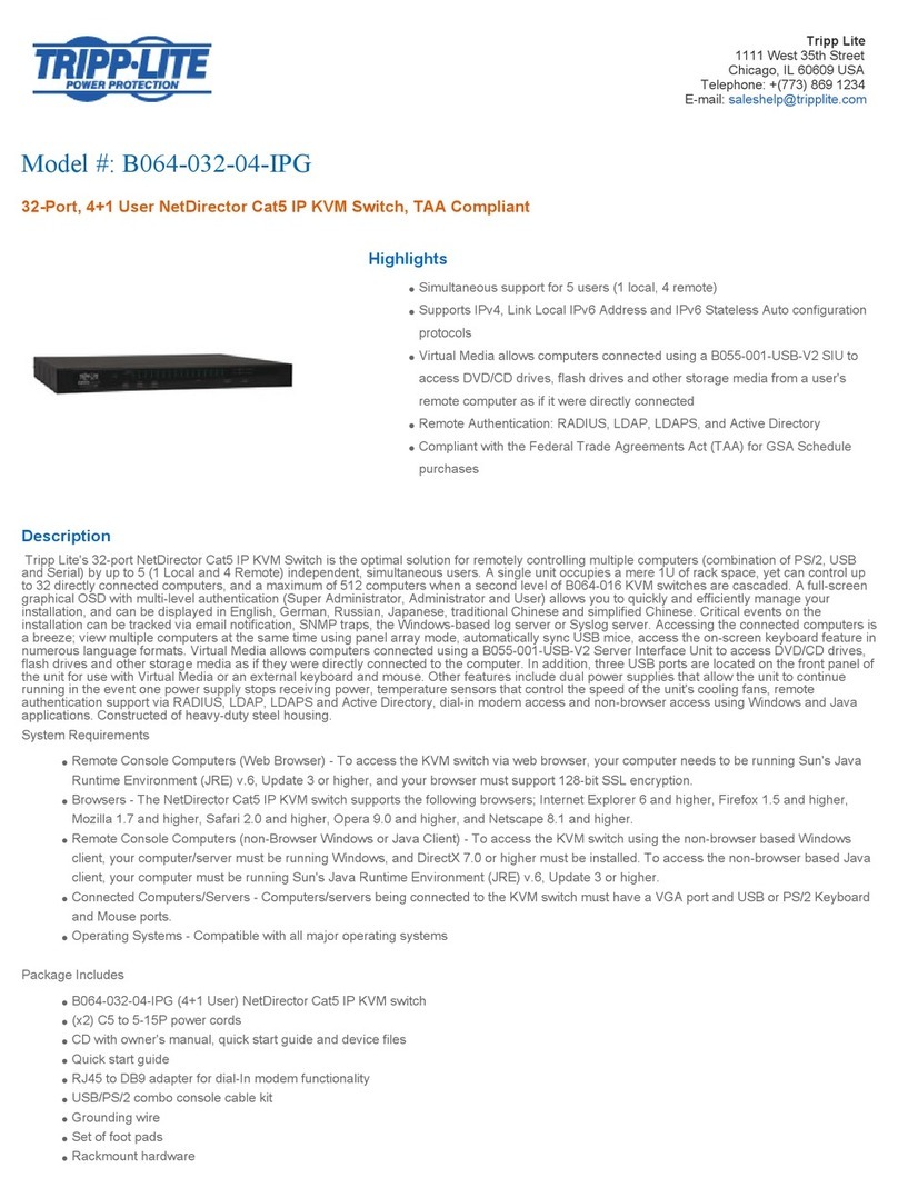 Tripp Lite NetDirector B064-032-04-IPG Configuration guide Tripp Lite NetDirector B064-032-04-IPG Configuration guide