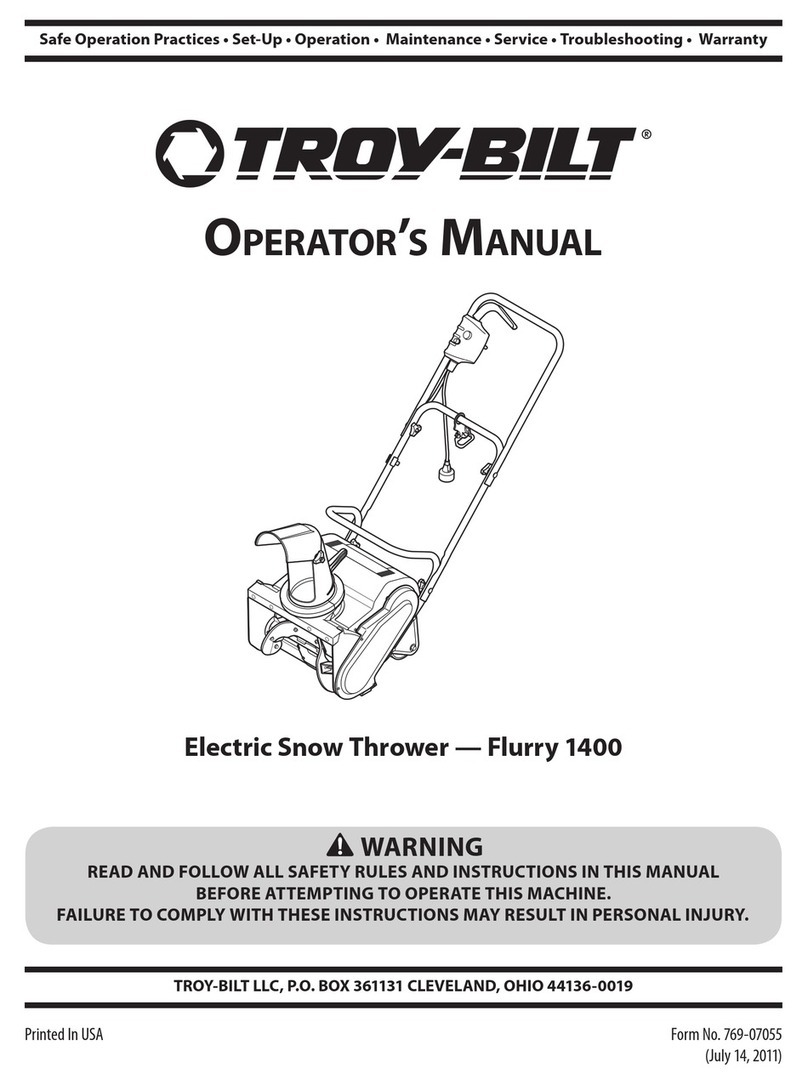 Troy-Bilt Flurry 1400 Operator's manual