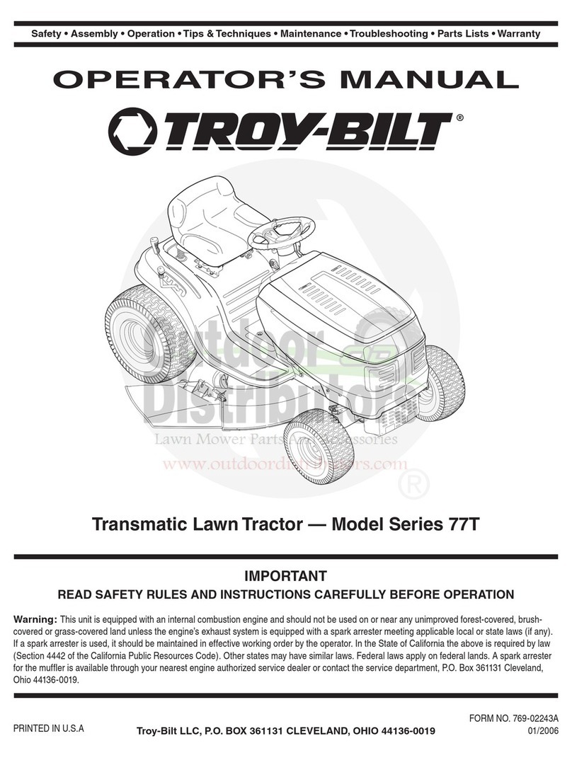 Troy-Bilt 77T Series User manual