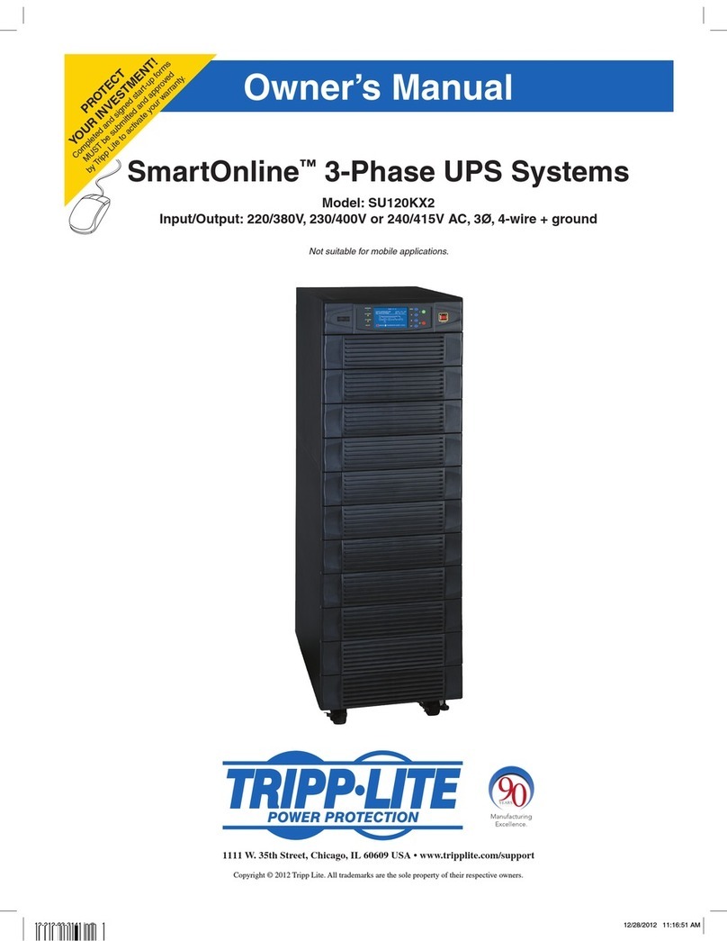 Tripp Lite SmartOnline SU120KX2 owner's manual