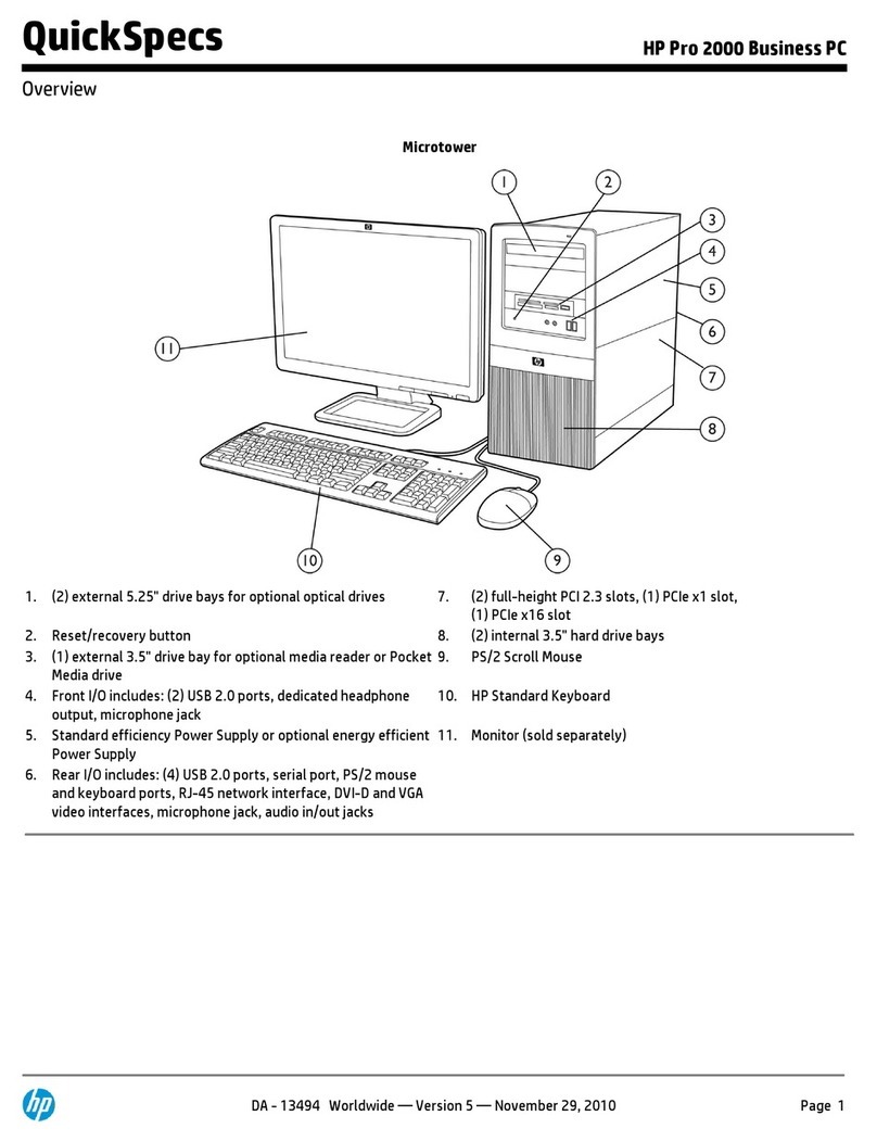 HP Pro 2000 User manual
