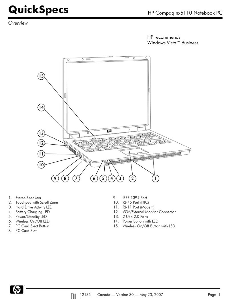 HP Compaq nx6110 User manual HP Compaq nx6110 User manual