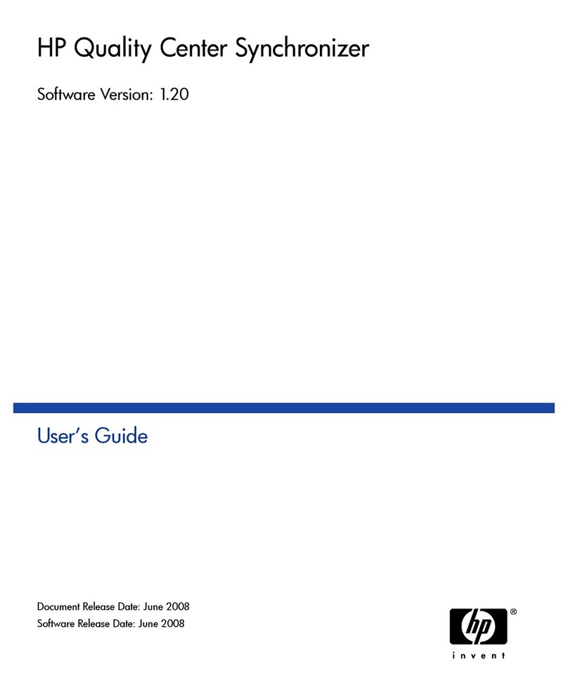 HP Quality Center Synchronizer 1.2 User manual HP Quality Center Synchronizer 1.2 User manual