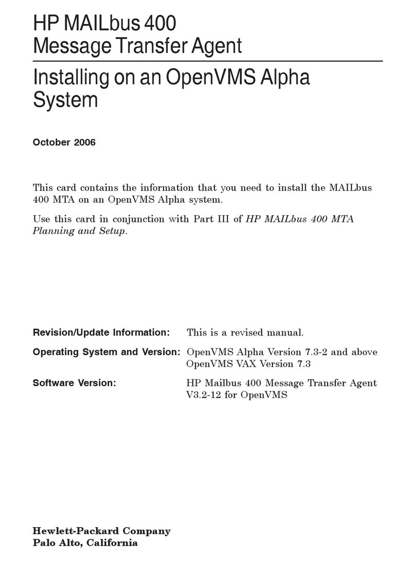 HP MAILbus 400 User manual