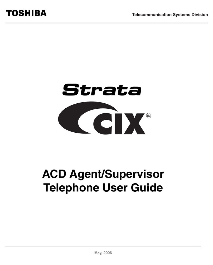 Toshiba Strata CIX-SG-CCACD-VB User manual