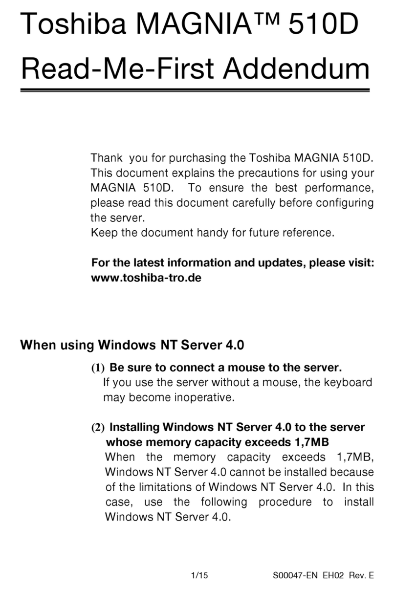Toshiba MAGNIA 510D Installation and operating instructions Toshiba MAGNIA 510D Installation and operating instructions