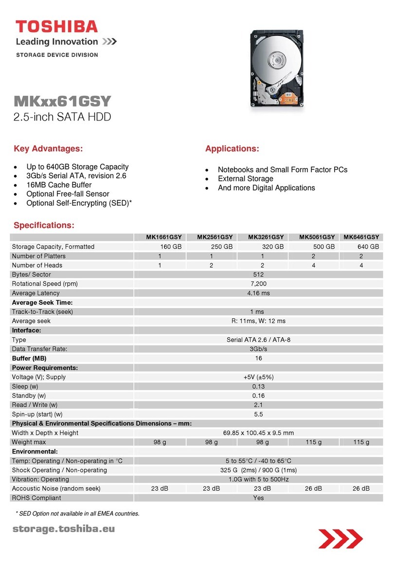 Toshiba MKxx61GSY Configuration guide